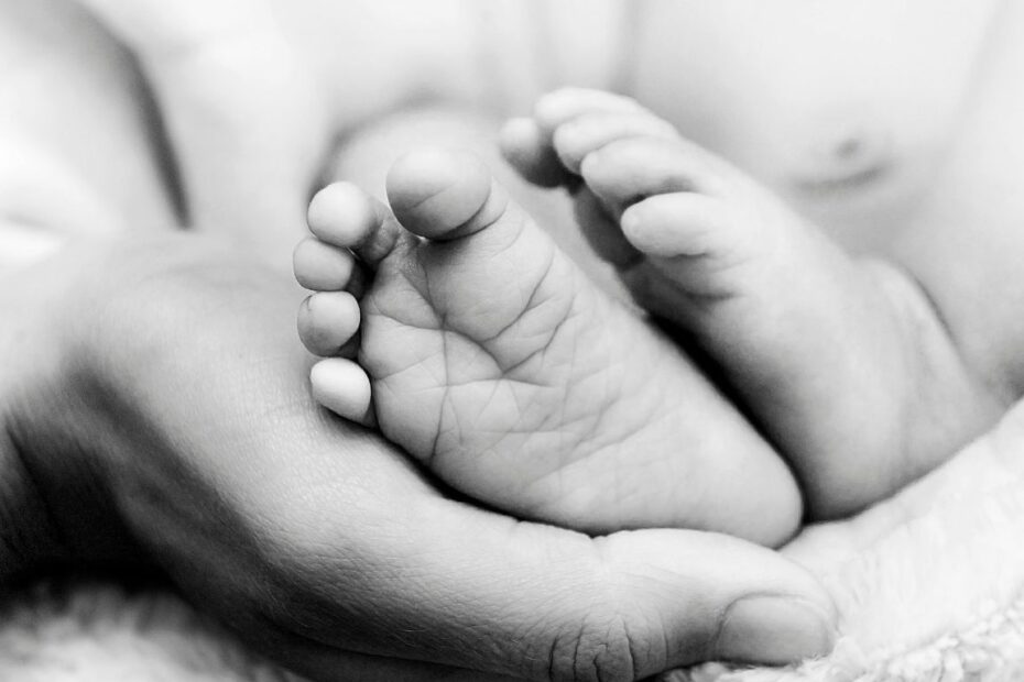 Odcisk na stopie u dziecka