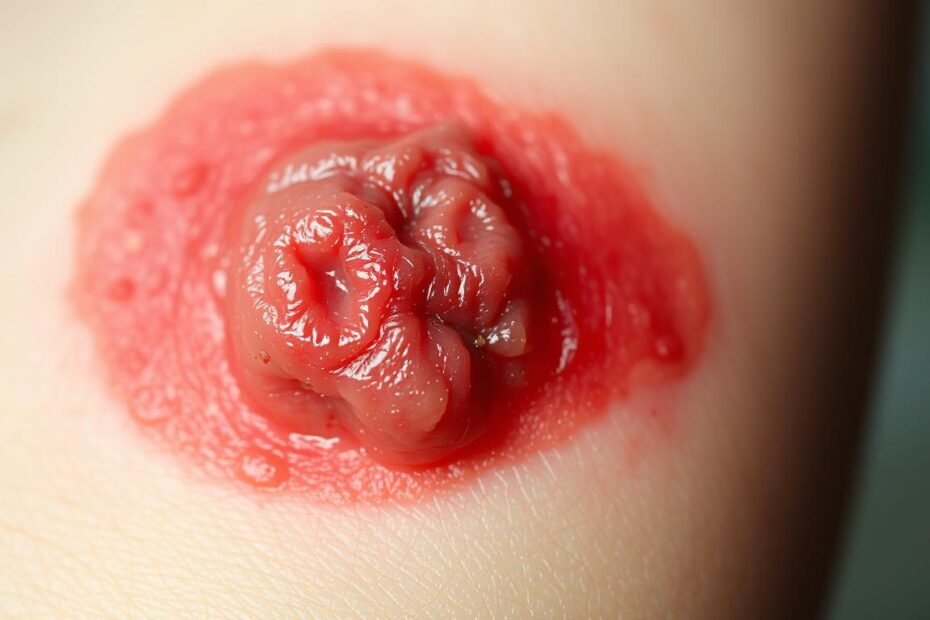 Stan zapalny wokół kurzajki